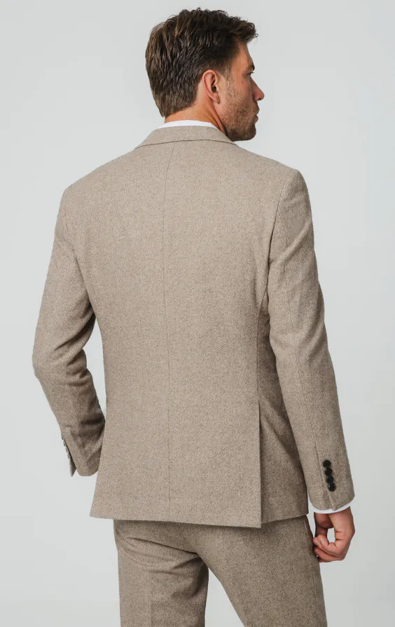 Camel Twill Tweed Suit - photo 5