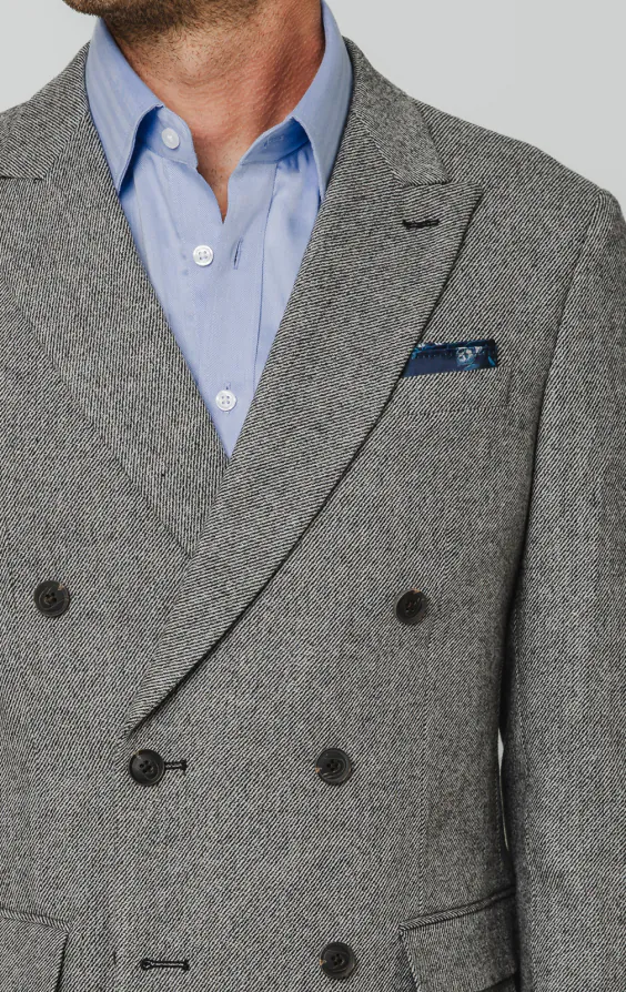 Grey Twill Tweed Suit Jacket - photo 3 Grey Twill Tweed Suit Jacket - photo 3