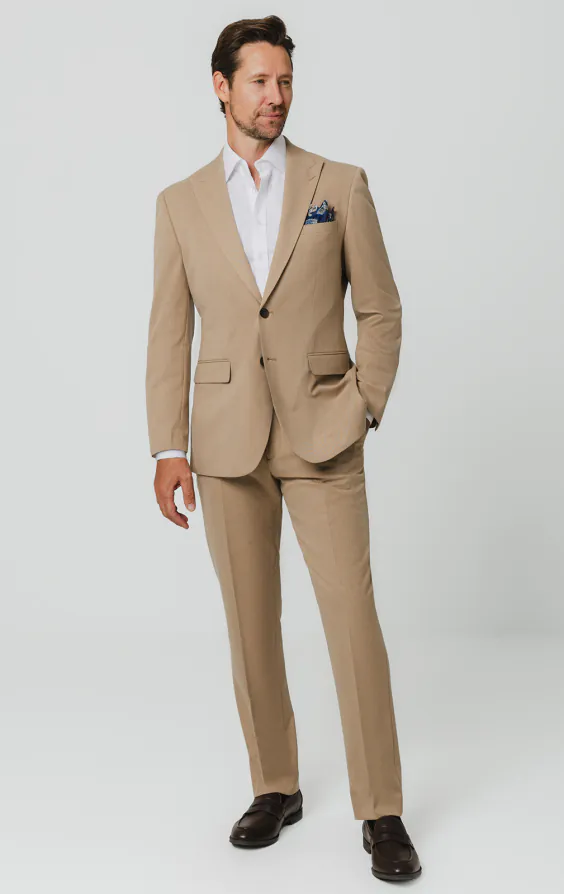 Camel Pinstripe Suit Jacket - photo 1 Camel Pinstripe Suit Jacket - photo 1