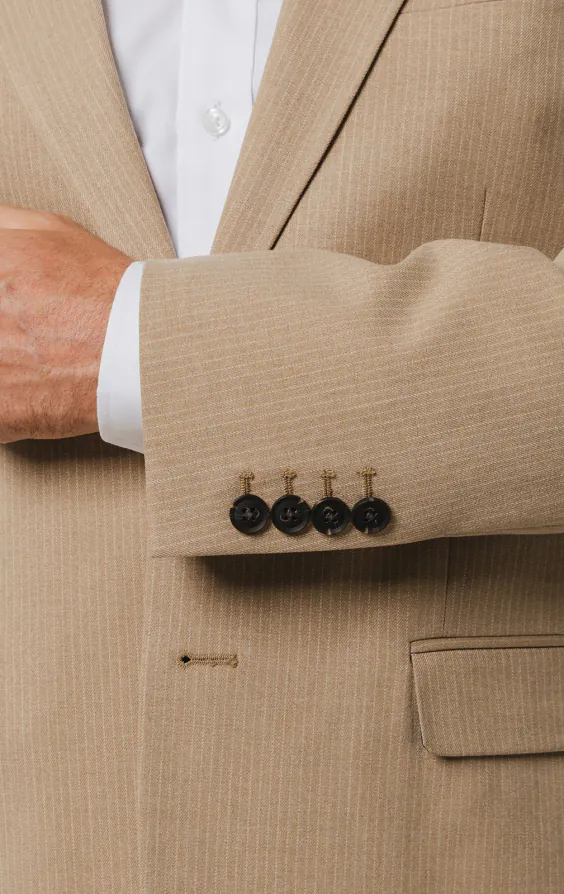 Camel Pinstripe Suit - photo 2