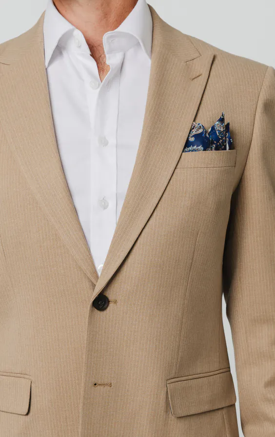 Camel Pinstripe Suit - photo 3