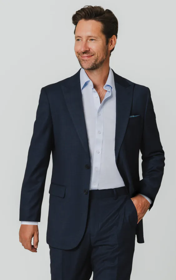 Navy Birdseye Suit Jacket Navy Birdseye Suit Jacket