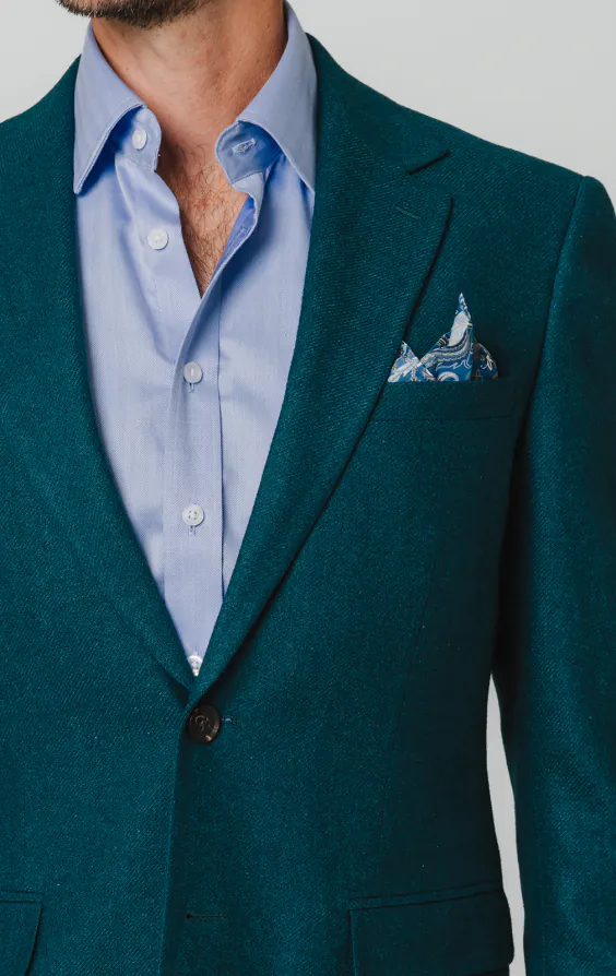 Teal Wool Flannel Suit - photo 3 Teal Wool Flannel Suit - photo 3