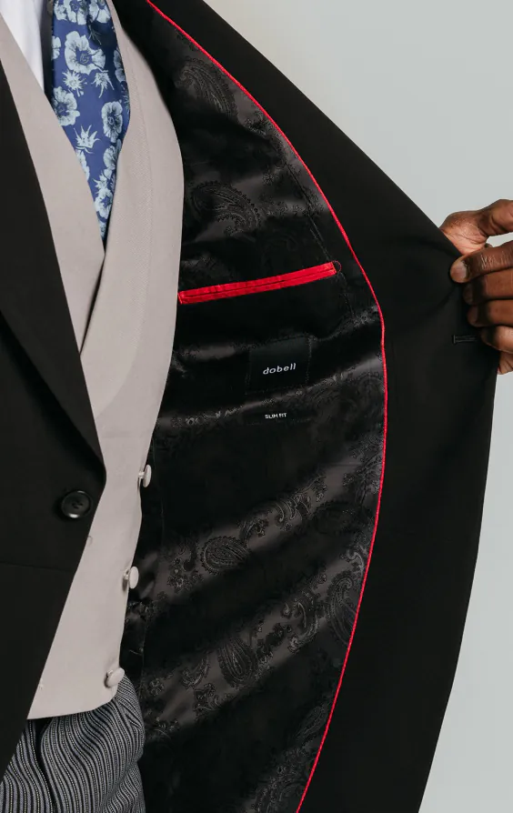 Black Slim Fit Morning Suit Tailcoat - photo 4 Black Slim Fit Morning Suit Tailcoat - photo 4
