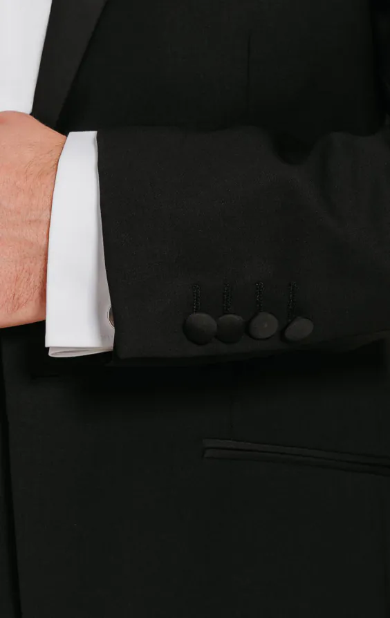 Black 100% Wool 2 Piece Tuxedo, Tuxedo Shirt, Tuxedo Shoes, Cummerbund, Bow Tie - photo 3 Black 100% Wool 2 Piece Tuxedo, Tuxedo Shirt, Tuxedo Shoes, Cummerbund, Bow Tie - photo 3