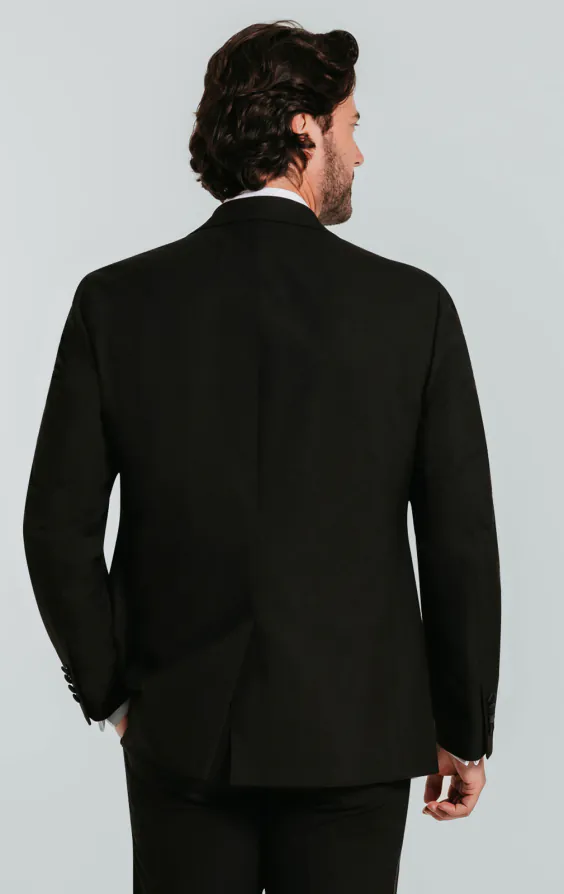 Black Slim-Fit Dinner Jacket with Notch Lapel - photo 1 Black Slim-Fit Dinner Jacket with Notch Lapel - photo 1