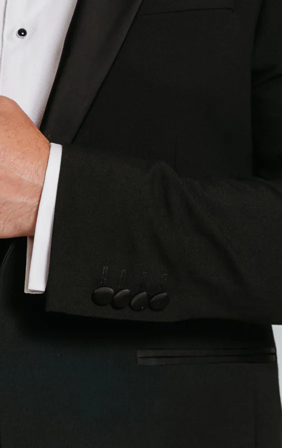 Black Slim-Fit Dinner Jacket with Notch Lapel - photo 2 Black Slim-Fit Dinner Jacket with Notch Lapel - photo 2