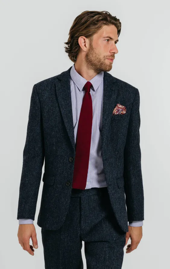 Harris Tweed Blue Herringbone Tweed Jacket Harris Tweed Blue Herringbone Tweed Jacket