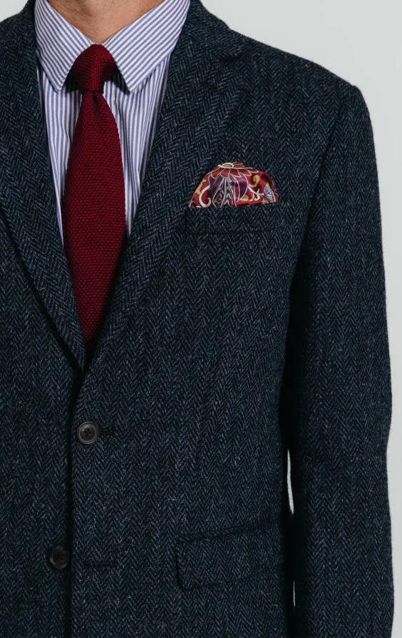 Harris Tweed Blue Herringbone Tweed Jacket - photo 3 Harris Tweed Blue Herringbone Tweed Jacket - photo 3