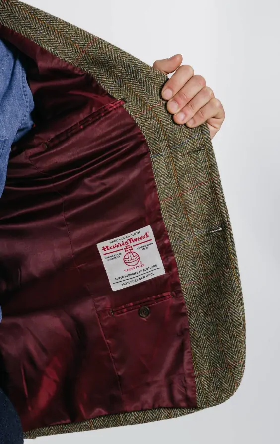 Harris tweed quilted jacket cheap