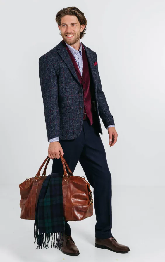 Harris Tweed Dark Blue Windowpane Check Tweed Jacket - photo 5 Harris Tweed Dark Blue Windowpane Check Tweed Jacket - photo 5