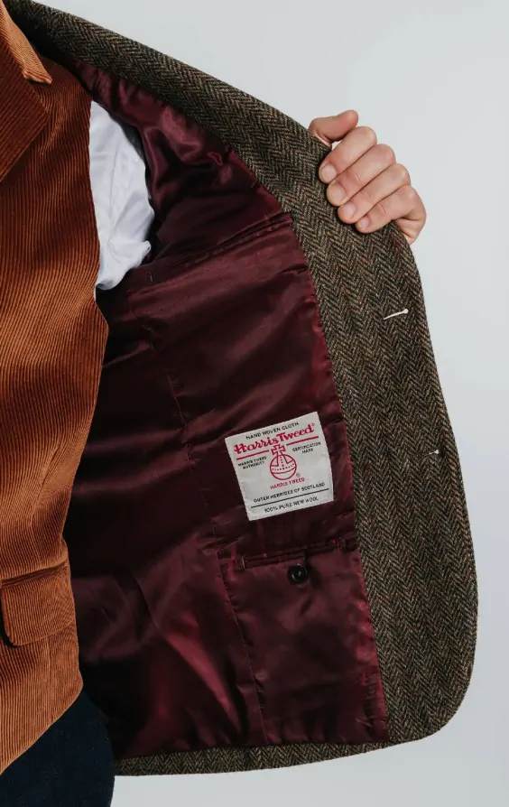 圧倒的存在感】VAN JAC× HARRIS TWEED 胡桃ボタン M相当