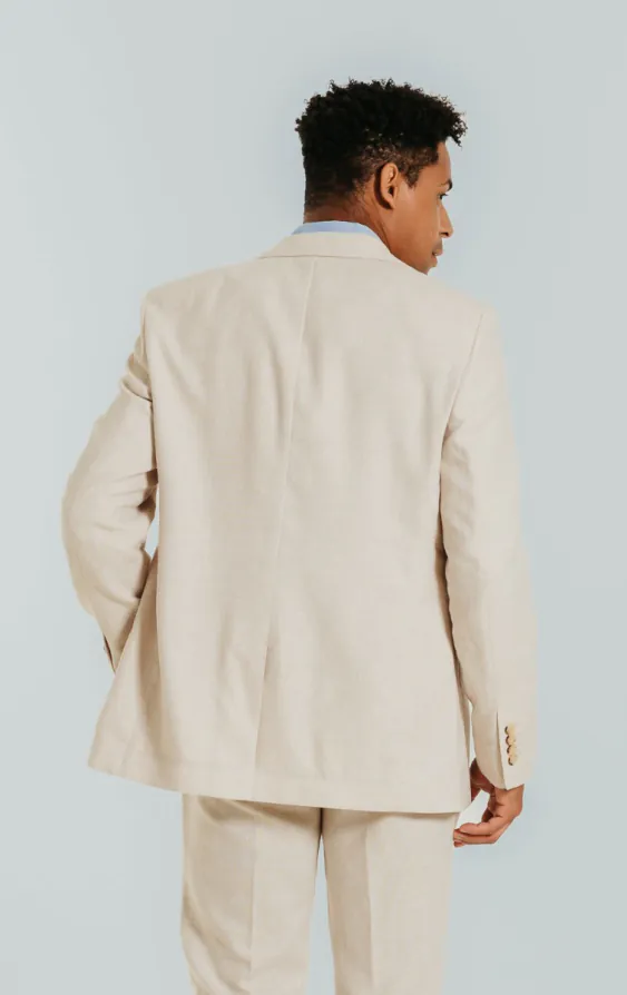 Cream Linen Suit Jacket - photo 1 Cream Linen Suit Jacket - photo 1