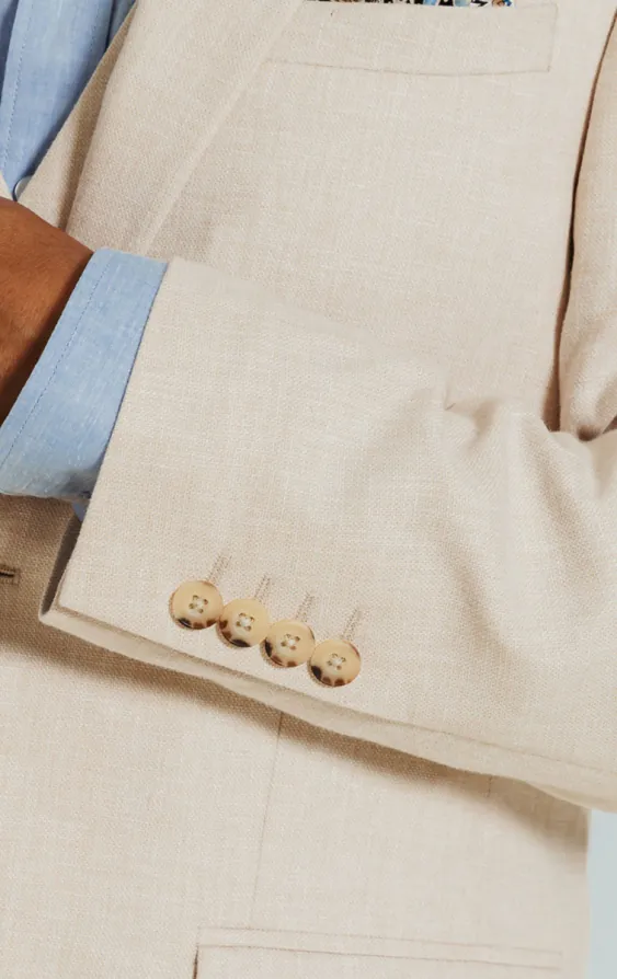 Cream Linen Suit Jacket - photo 2 Cream Linen Suit Jacket - photo 2