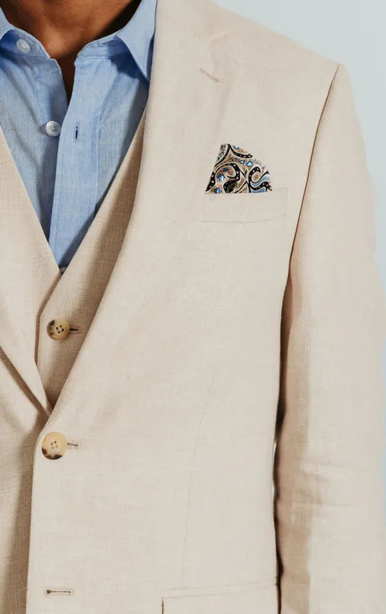 Cream Linen Suit Jacket - photo 3 Cream Linen Suit Jacket - photo 3