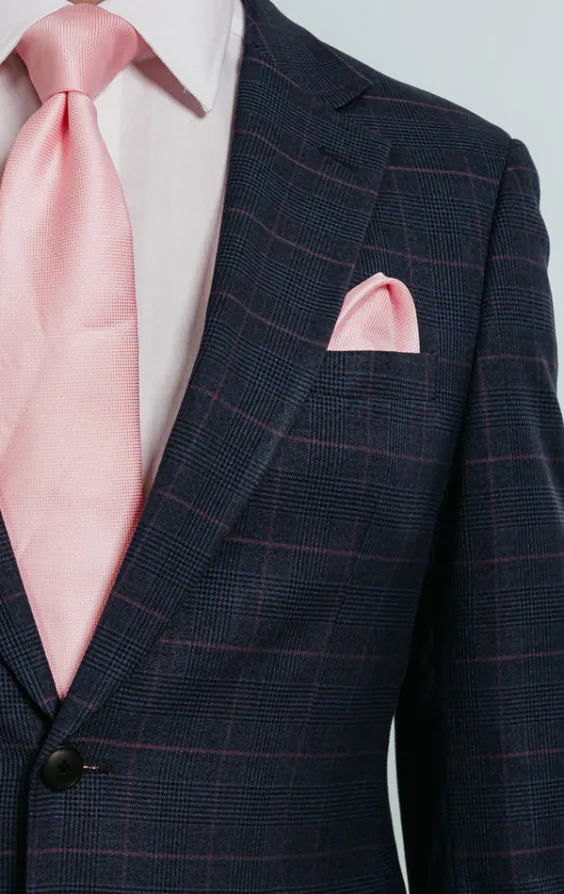 Navy with Pink Check Suit Jacket - photo 3 Navy with Pink Check Suit Jacket - photo 3