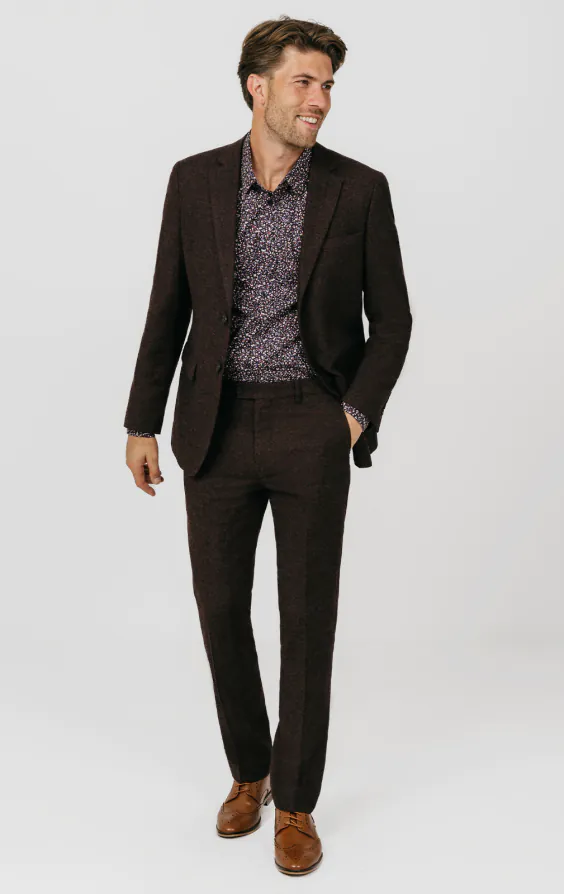 Burgundy Donegal Tweed Jacket - photo 1 Burgundy Donegal Tweed Jacket - photo 1