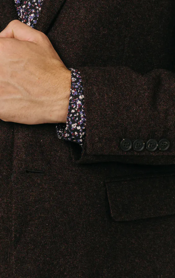 Burgundy Donegal Tweed Jacket - photo 2 Burgundy Donegal Tweed Jacket - photo 2