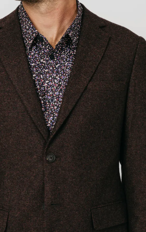 Burgundy Donegal Tweed Jacket - photo 3 Burgundy Donegal Tweed Jacket - photo 3