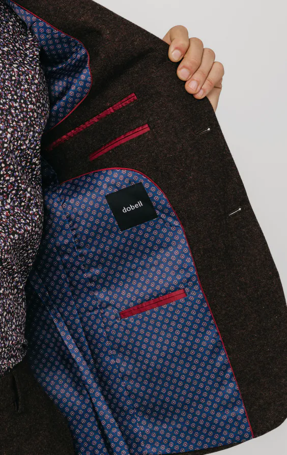 Burgundy Donegal Tweed Jacket - photo 4 Burgundy Donegal Tweed Jacket - photo 4