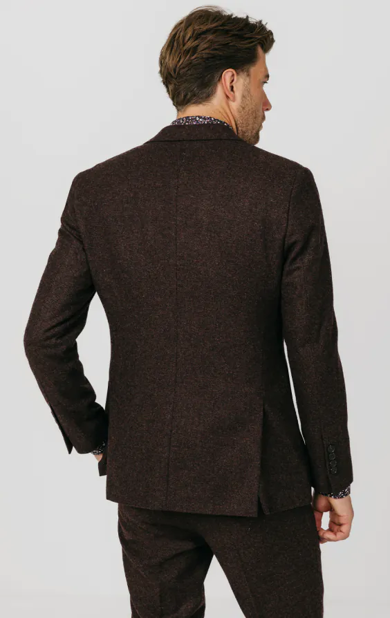 Burgundy Donegal Tweed Jacket - photo 5 Burgundy Donegal Tweed Jacket - photo 5