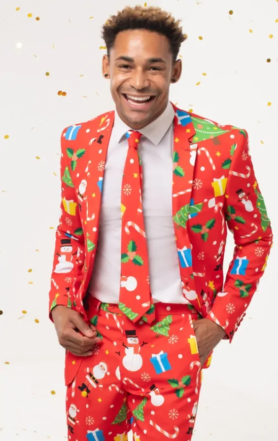 Festive Christmas Suit Men Christmas Suit Jacket Christmas Suit
