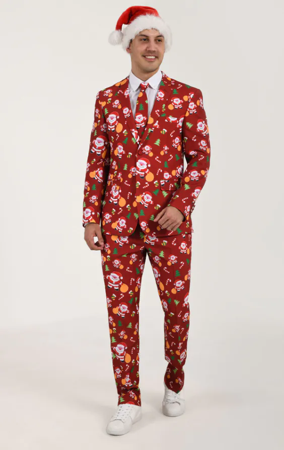 Happy Santa Claus Red Christmas Suit - photo 1 Happy Santa Claus Red Christmas Suit - photo 1