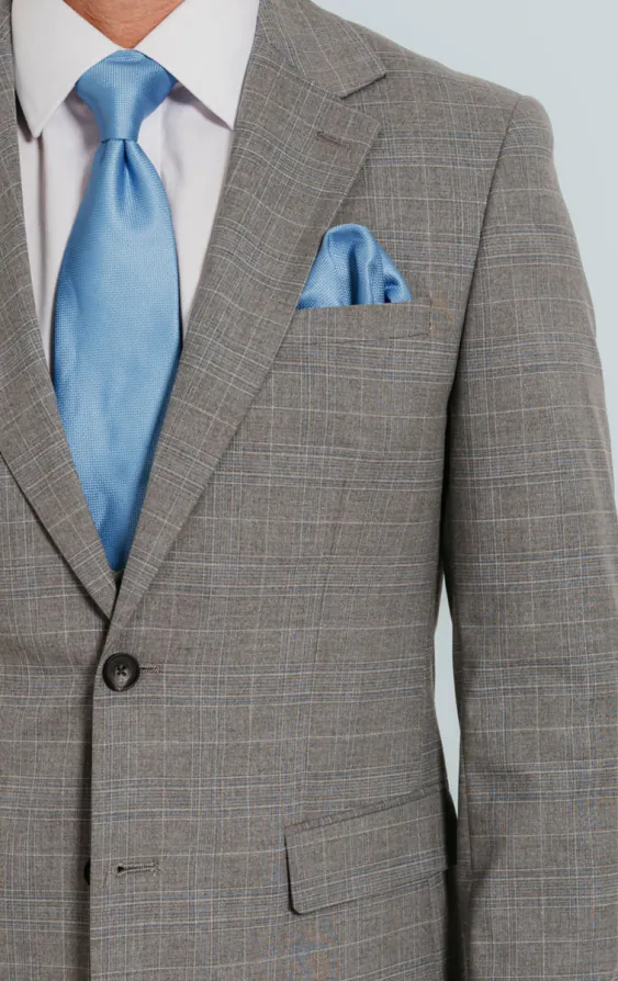 Light Grey Check Suit Jacket - photo 1 Light Grey Check Suit Jacket - photo 1