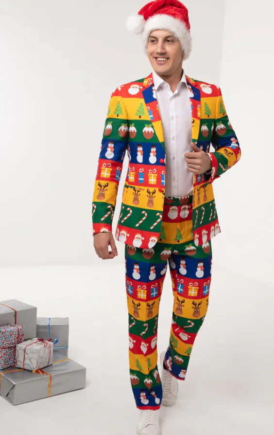 Christmas Wrapping Paper Suit - photo 1 Christmas Wrapping Paper Suit - photo 1