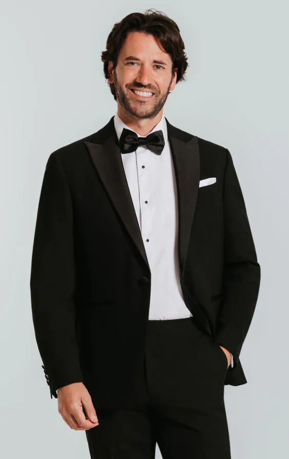 Black Dinner Jacket with Peak Lapel Black Dinner Jacket with Peak Lapel