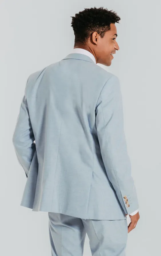 Light Blue Suit Jacket with Peak Lapel - photo 1 Light Blue Suit Jacket with Peak Lapel - photo 1
