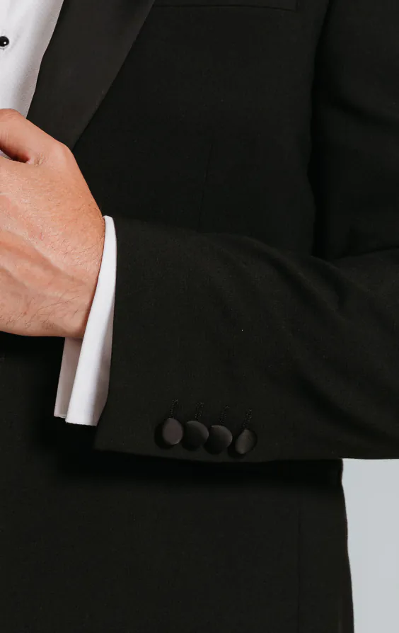 Black Dinner Jacket with Shawl Lapel - photo 2 Black Dinner Jacket with Shawl Lapel - photo 2