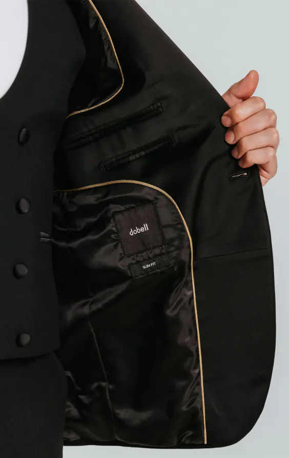 Black Slim-Fit Dinner Jacket with Shawl Lapel - photo 4 Black Slim-Fit Dinner Jacket with Shawl Lapel - photo 4