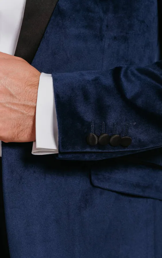 Navy Blue Velvet Jacket - photo 2 Navy Blue Velvet Jacket - photo 2