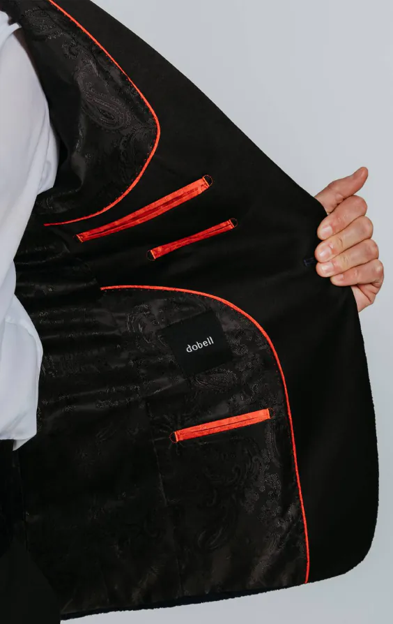 Dobell Navy Paisley Velvet Tuxedo Jacket - photo 4 Dobell Navy Paisley Velvet Tuxedo Jacket - photo 4