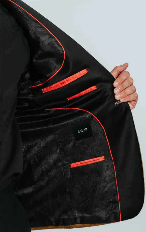 Gold Paisley Velvet Tuxedo with Black Trousers - photo 5 Gold Paisley Velvet Tuxedo with Black Trousers - photo 5