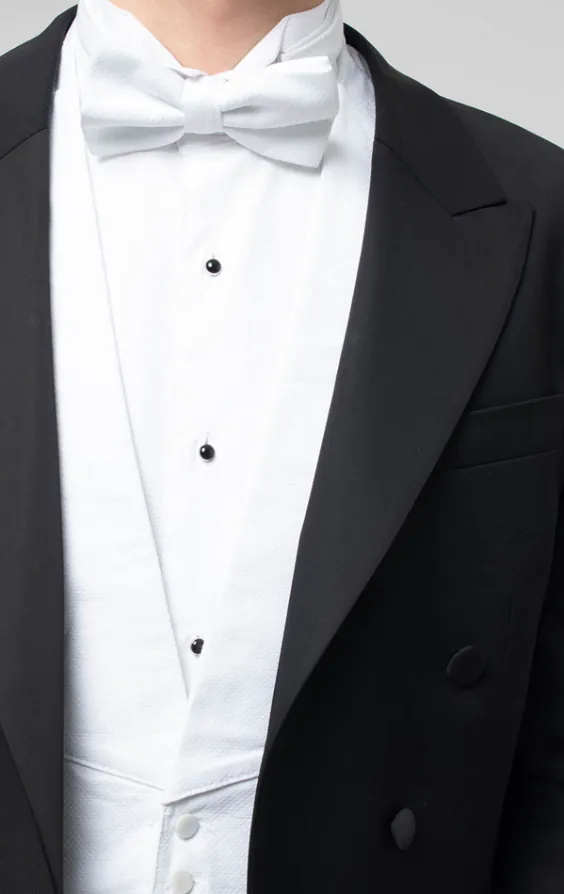 2 Piece White Tie, Tuxedo Shirt, Vest, Bow Tie & Shoes - photo 2