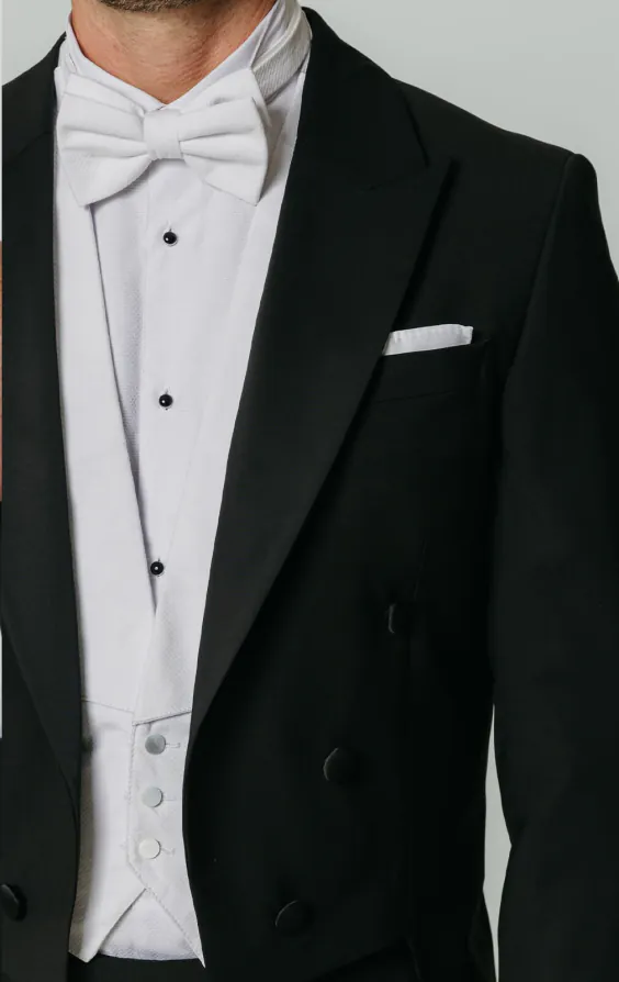 100% Wool White Tie 2 Piece Suit - photo 2 100% Wool White Tie 2 Piece Suit - photo 2