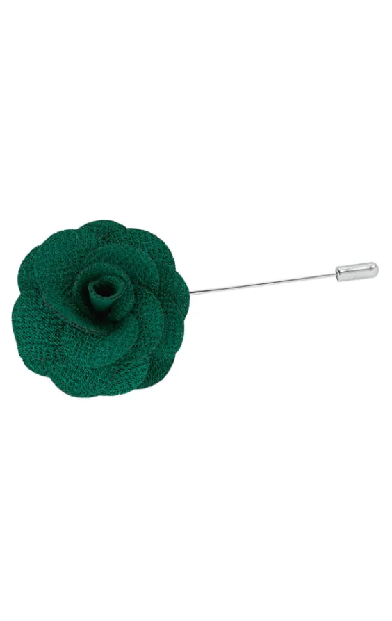 Dobell Racing Green Flower Lapel Pin Dobell Racing Green Flower Lapel Pin
