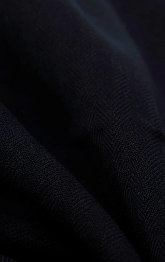 Dobell Navy Herringbone Morning Suit Trousers - photo 3