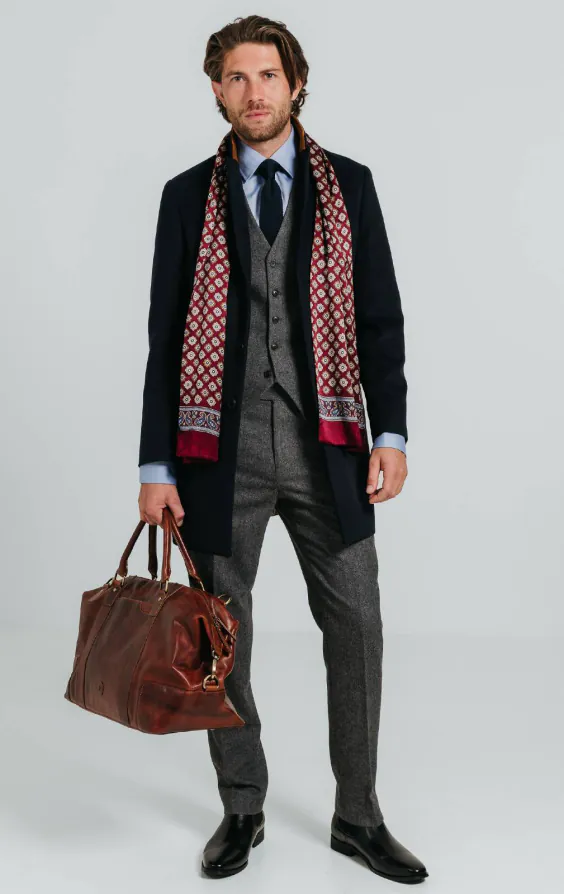 Navy Overcoat with Tan Trims - photo 2 Navy Overcoat with Tan Trims - photo 2