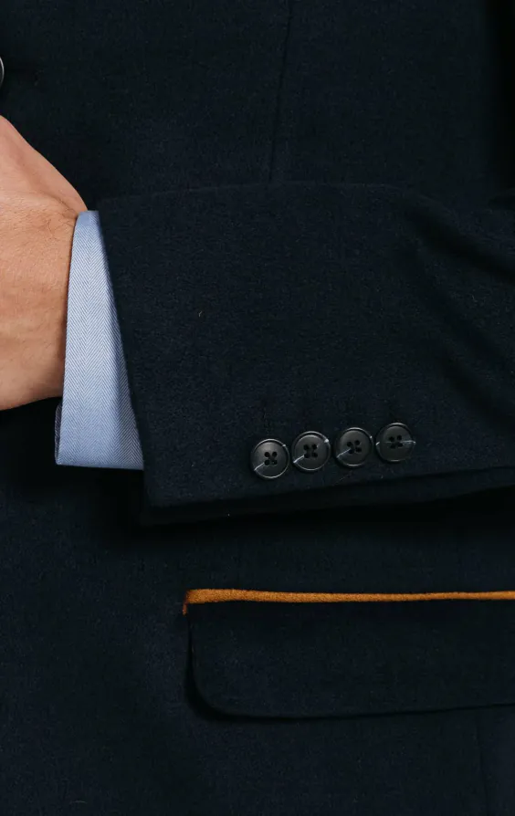 Navy Overcoat with Tan Trims - photo 4 Navy Overcoat with Tan Trims - photo 4