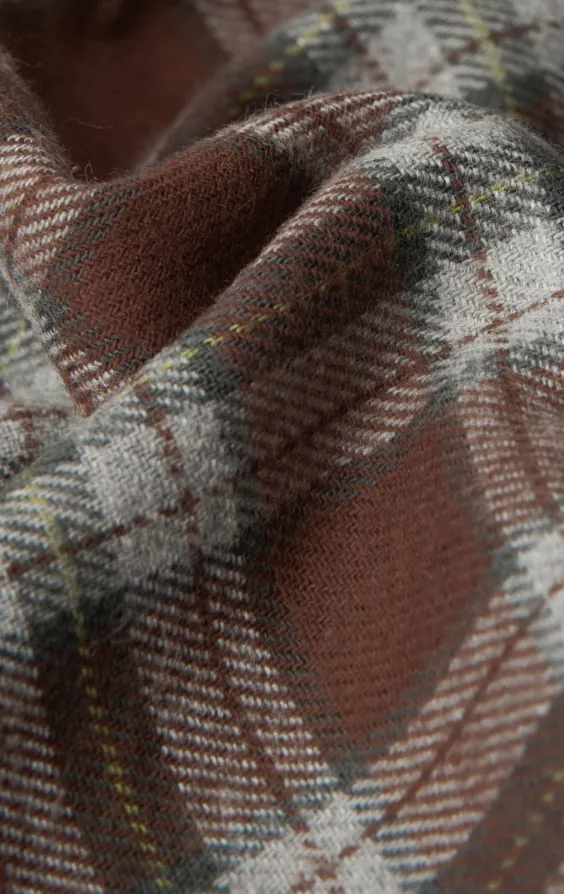 Rust and Grey Check Brushed Cotton Shirt - photo 5 Rust and Grey Check Brushed Cotton Shirt - photo 5