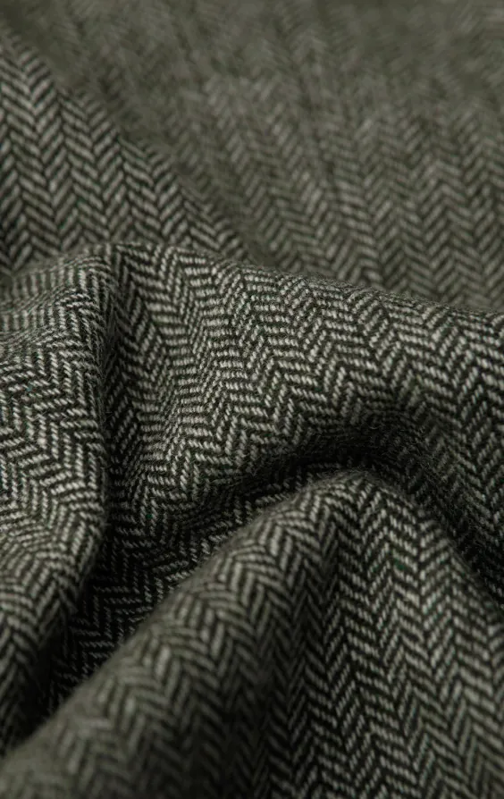 Sage Green Herringbone Tweed Blazer - photo 7 Sage Green Herringbone Tweed Blazer - photo 7