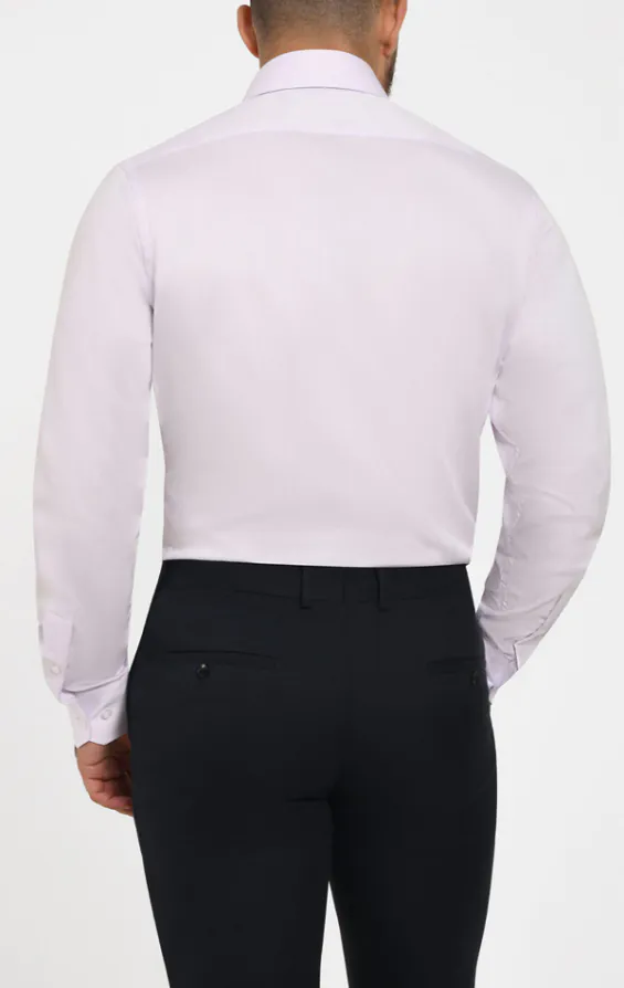 Lilac Herringbone 100% Cotton Easy Care Shirt - photo 2 Lilac Herringbone 100% Cotton Easy Care Shirt - photo 2