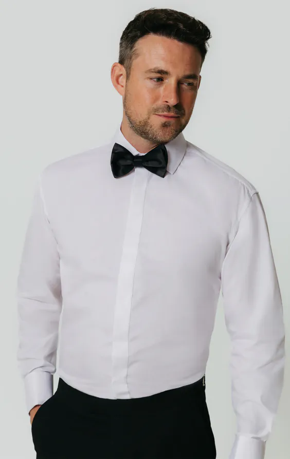 Standard Collar, Plain Front Tuxedo Shirt Standard Collar, Plain Front Tuxedo Shirt