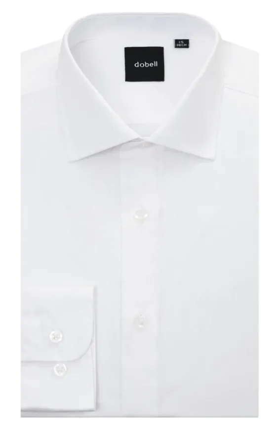 Dobell White Shirt with Classic Collar