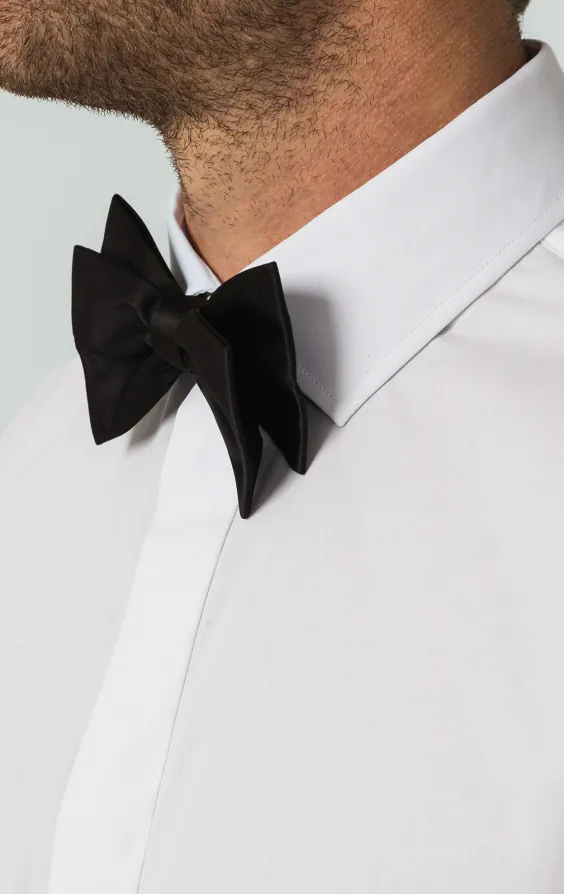 100% Cotton, Standard Collar, Plain Front, Slim Fit Tuxedo Shirt by Dobell - photo 2 100% Cotton, Standard Collar, Plain Front, Slim Fit Tuxedo Shirt by Dobell - photo 2
