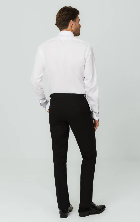 100% Cotton, Standard Collar, Plain Front, Slim Fit Tuxedo Shirt by Dobell - photo 4 100% Cotton, Standard Collar, Plain Front, Slim Fit Tuxedo Shirt by Dobell - photo 4