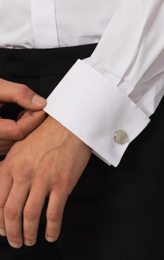 Dobell White Slim Fit Tuxedo Shirt with Classic Collar - photo 3 Dobell White Slim Fit Tuxedo Shirt with Classic Collar - photo 3